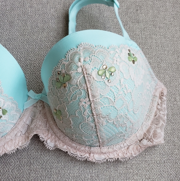 Victoria's Secret bra dream angels demi 34C blue & pink - Picture 3 of 7